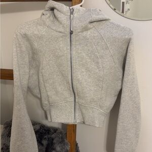 lululemon cropped gray scuba zip up